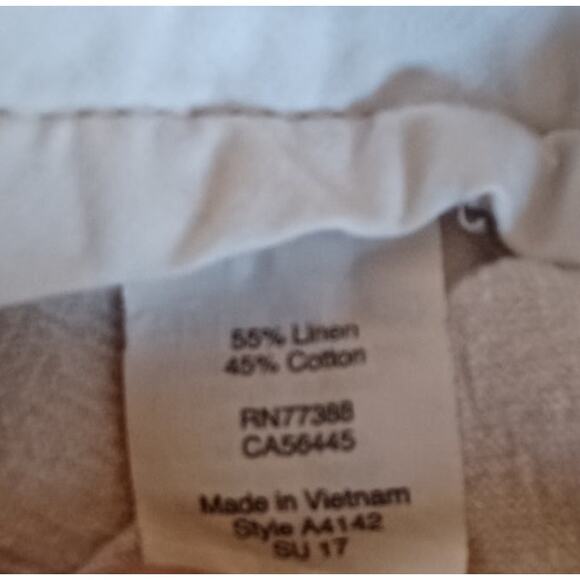 J. Crew Men's Tan Linen Cotton Beach Shorts Size 38 Waist Inseam 8 inches - Picture 6 of 7